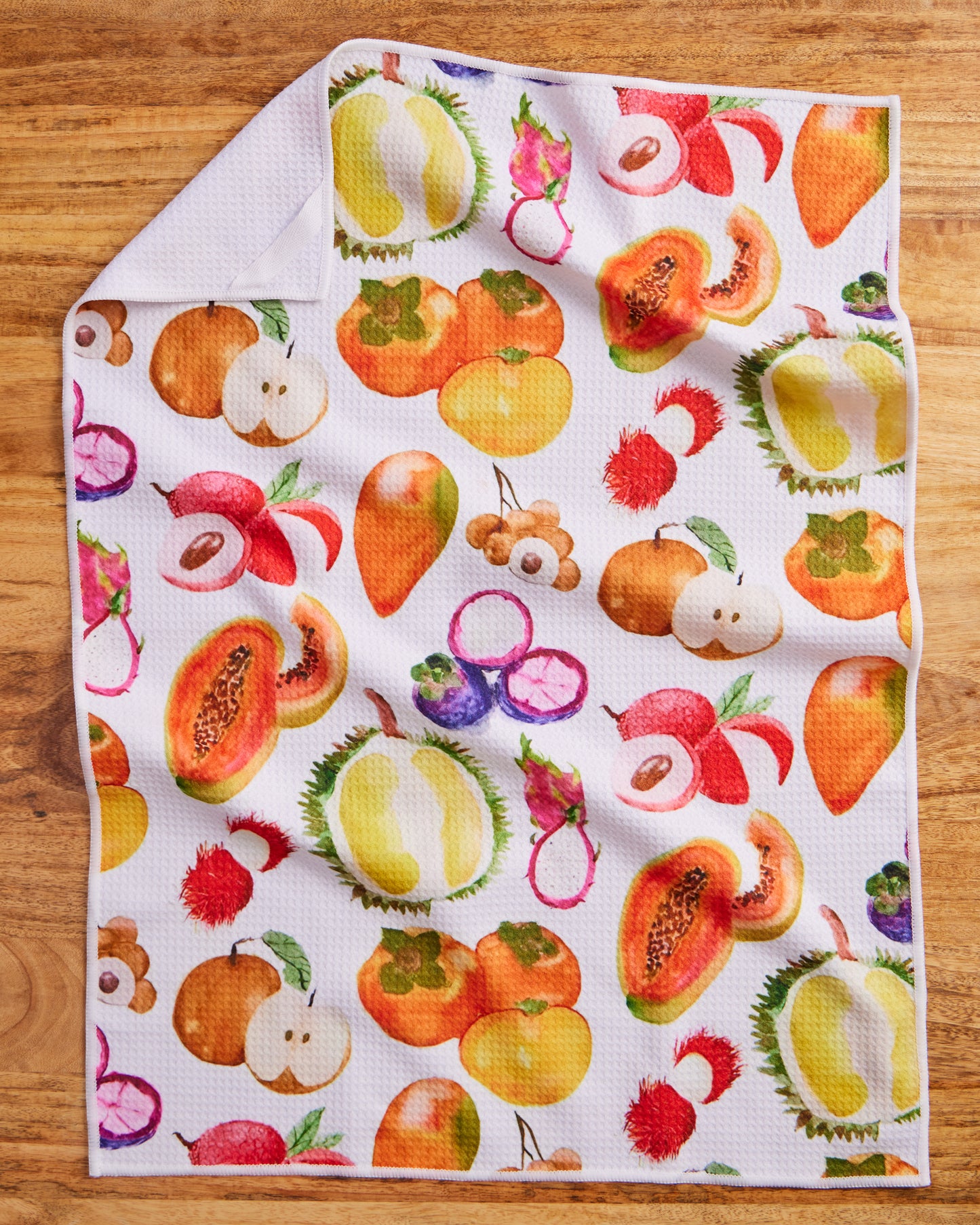 Asian Fruit Waffle Weave Towel