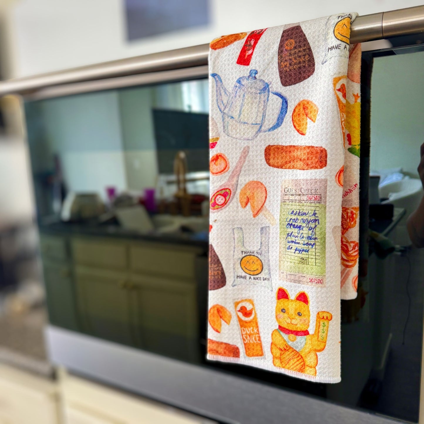 Chinese Takeout Restaurant Microfiber Kitchen Towel