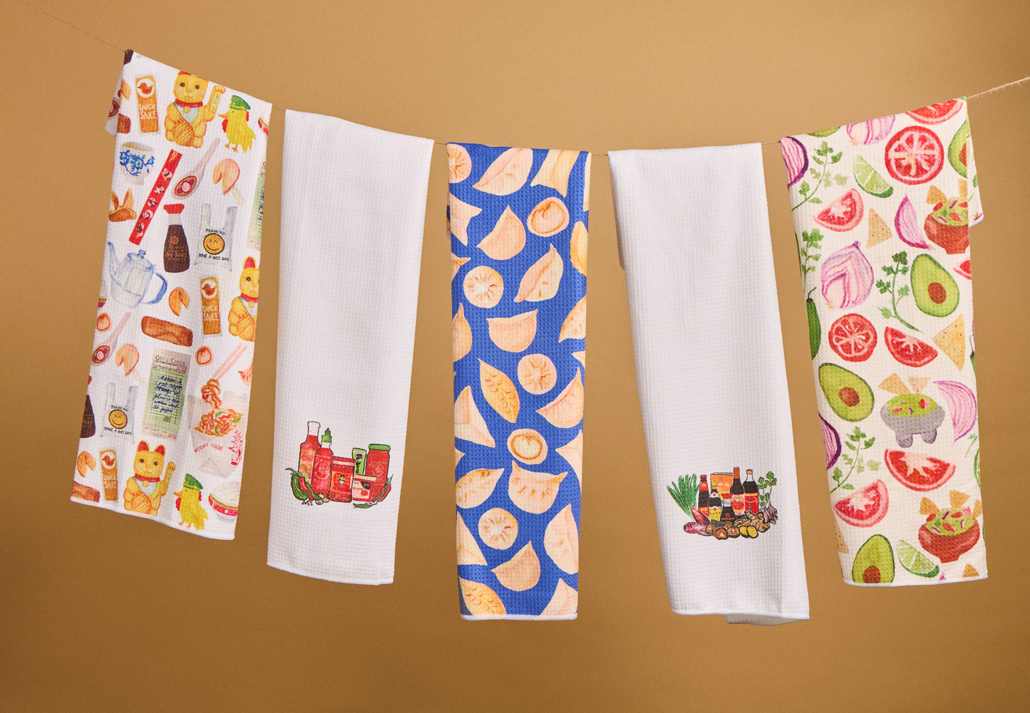 Asian Hot Sauces Kitchen Towel