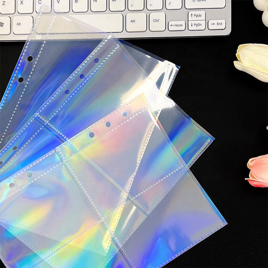 Holographic 4-Pocket Holder for Photo Cards + Stickers + Trading Cards (10 Pack)