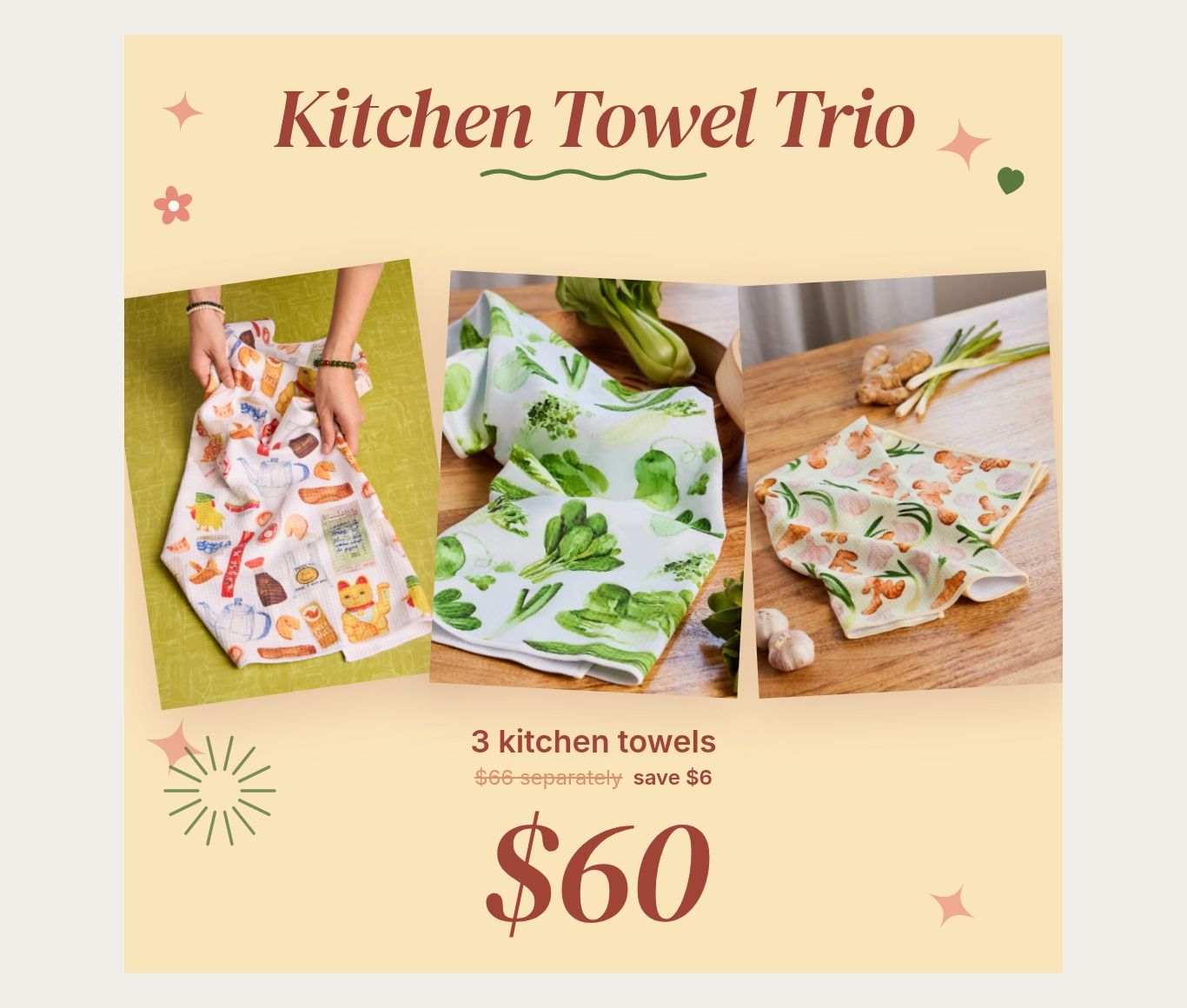 Kitchen Towels: 3 for $60