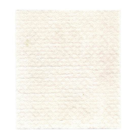The white, textured back of a California Poppy in Soy Sauce Swedish Dishcloth.