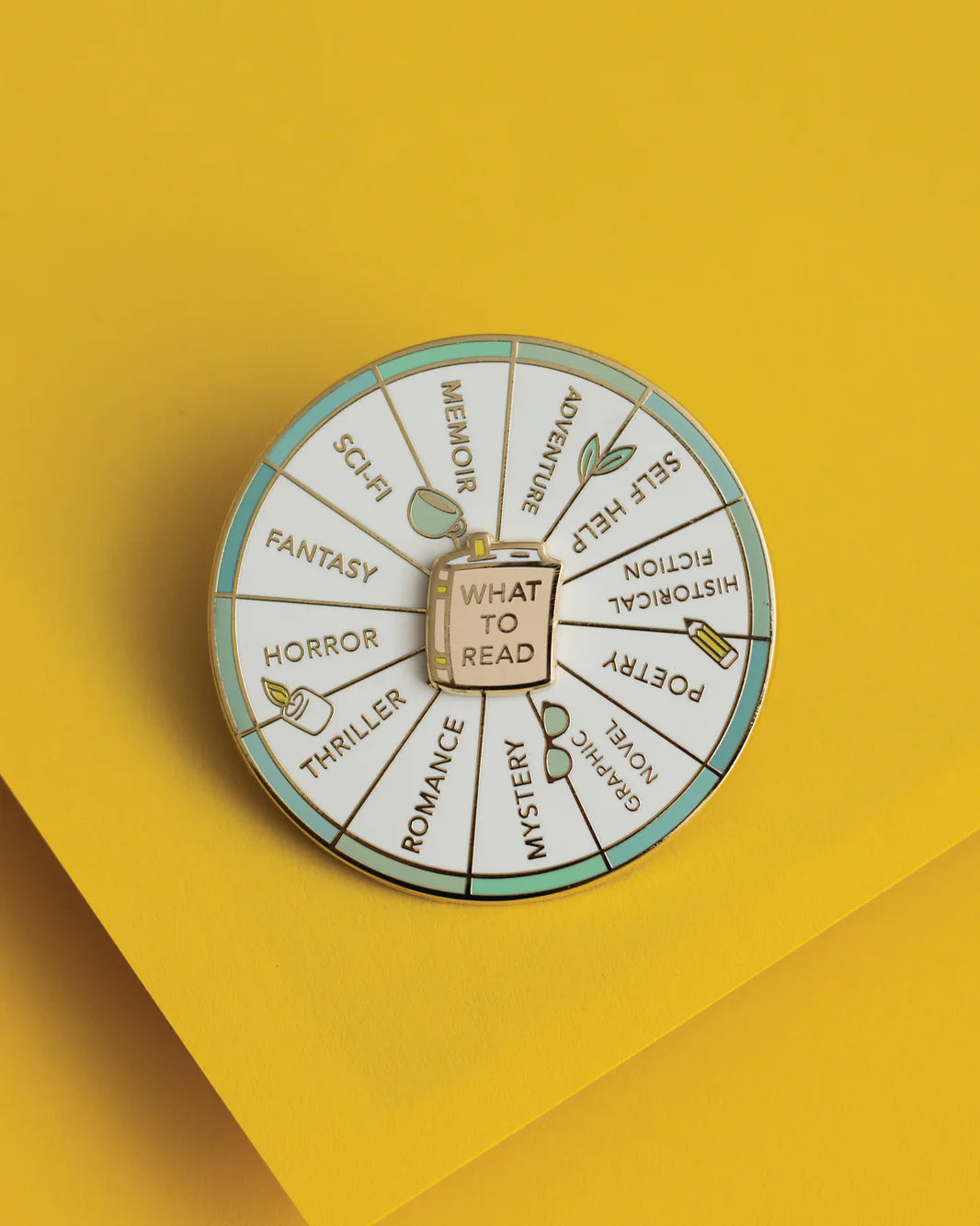 What To Read Spinning Enamel Pin