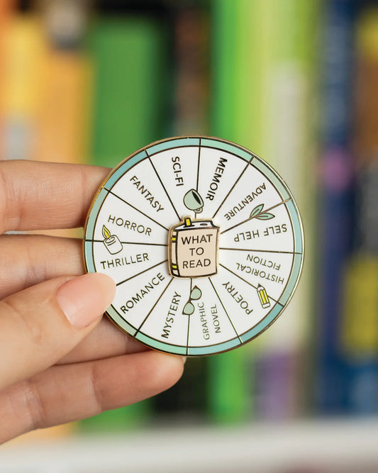 What To Read Spinning Enamel Pin