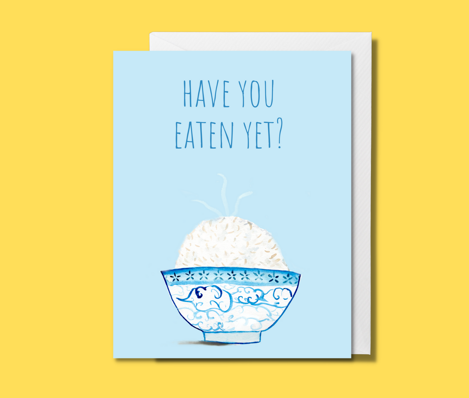 "Have You Eaten Yet" Greeting Card Mockup