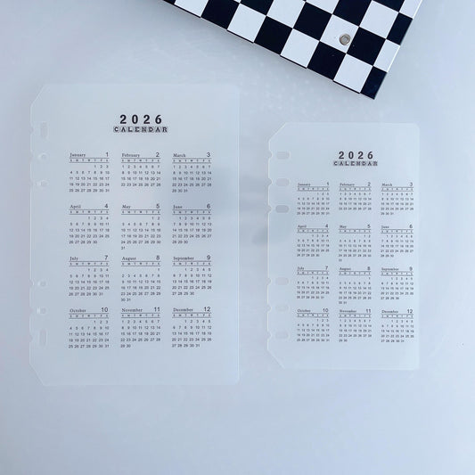 2026 Calendar Divider Insert