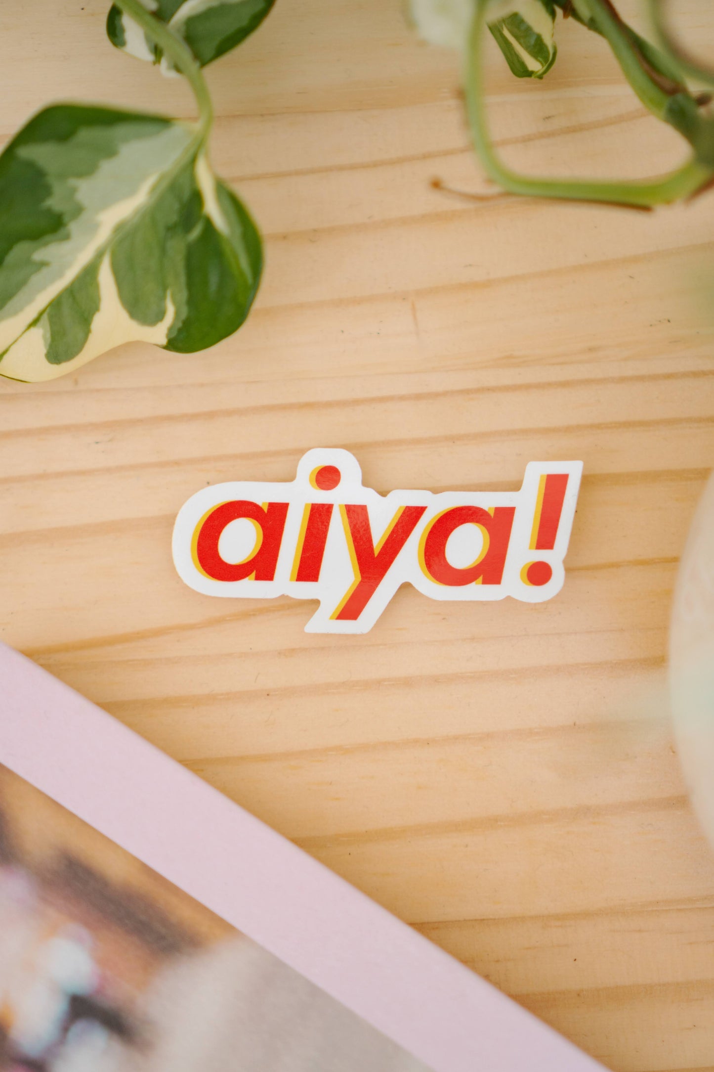 Aiya Glossy Vinyl Sticker | Cantonese Chinese Chinese-American ABC Hong Kong Sticker