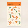 Aromatics sticker sheet with ginger, garlic and scallion stickers by Menmin Made
