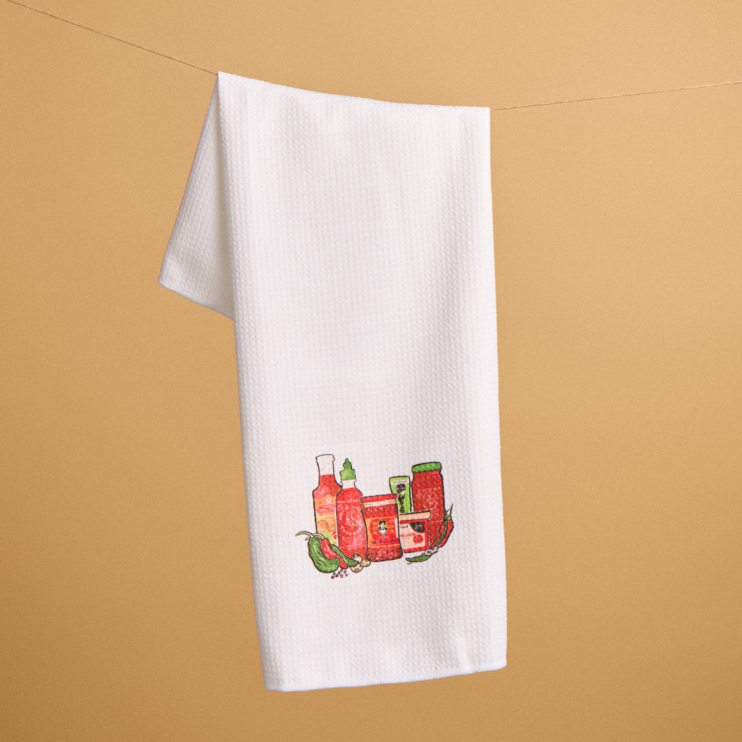 Asian Hot Sauces Kitchen Towel