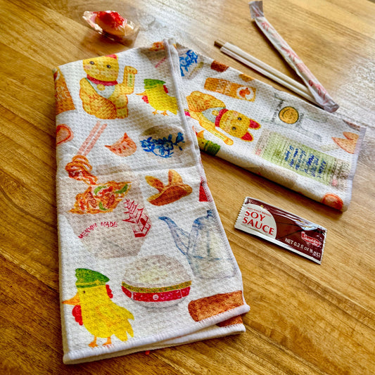 Chinese Takeout Restaurant Microfiber Kitchen Towel