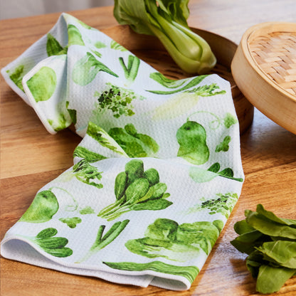 Asian Vegetable Waffle Weave Towel