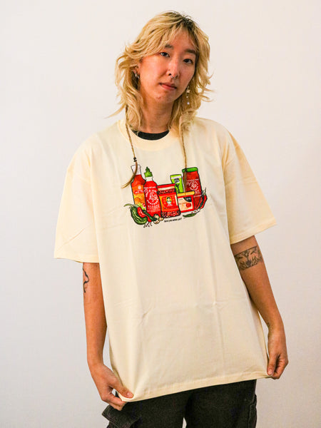 Hi-STANDARD Saurus TEE マルーン Lサイズ Asian Hot Sauces T-Shirt – Asian American Art Tee | Menmin Made