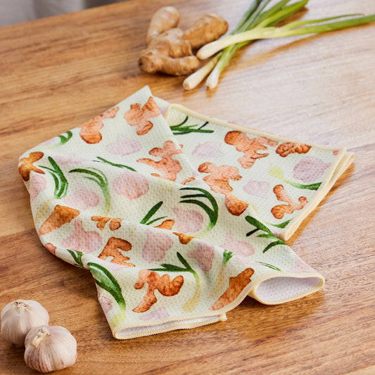 Ginger Garlic Scallion Kitchen Towel
