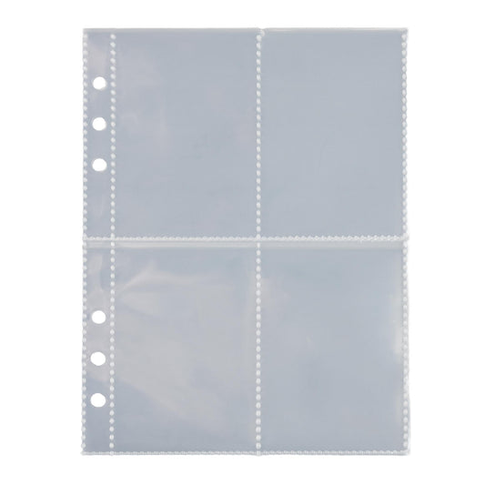 Clear 4-Pocket Holder for Photo Cards + Stickers + Trading Cards (10 Pack)