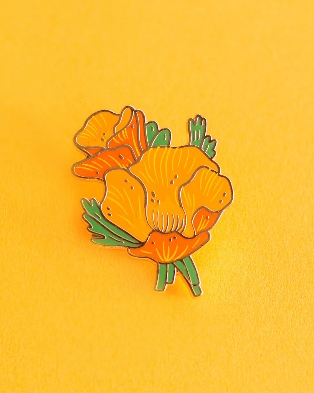 Golden Poppy Enamel Pin