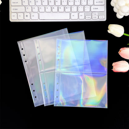 Holographic 4-Pocket Holder for Photo Cards + Stickers + Trading Cards (10 Pack)