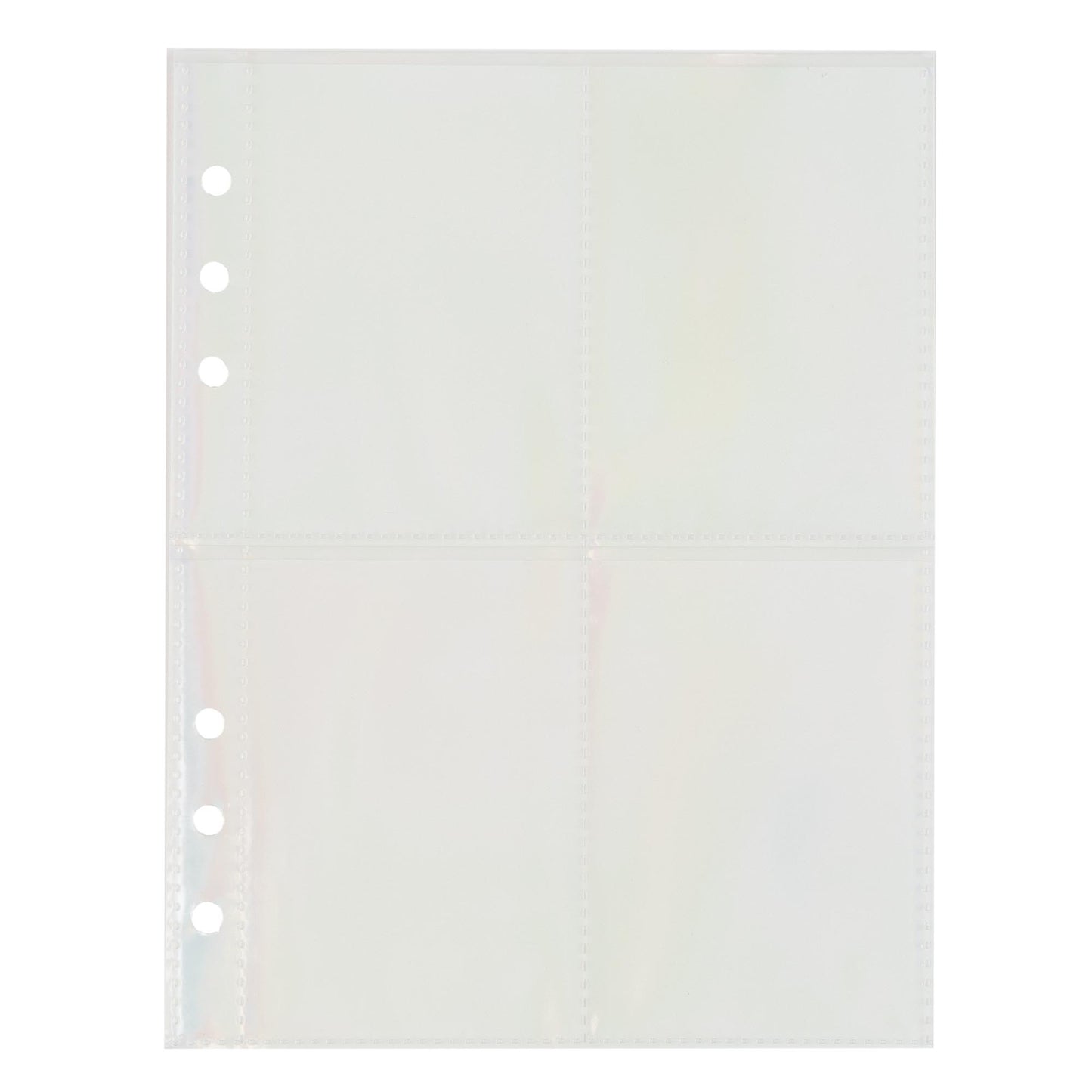 Holographic 4-Pocket Holder for Photo Cards + Stickers + Trading Cards (10 Pack)