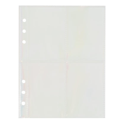 Holographic 4-Pocket Holder for Photo Cards + Stickers + Trading Cards (10 Pack)
