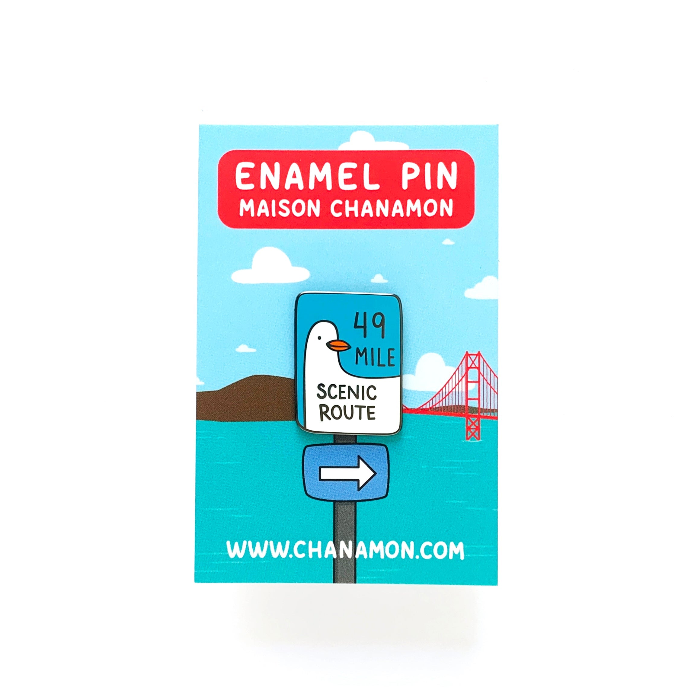 49 Mile Scenic Drive enamel pin