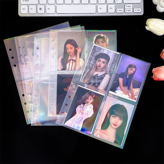 Holographic 4-Pocket Holder for Photo Cards + Stickers + Trading Cards (10 Pack)