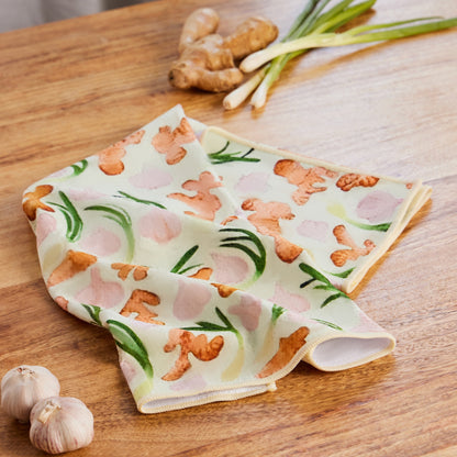 Ginger Garlic Scallion Cotton Tea Towel