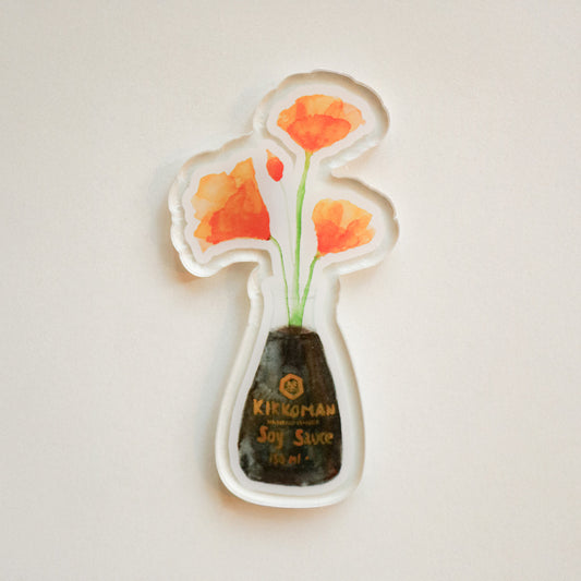 California Poppies in Soy Sauce Magnet