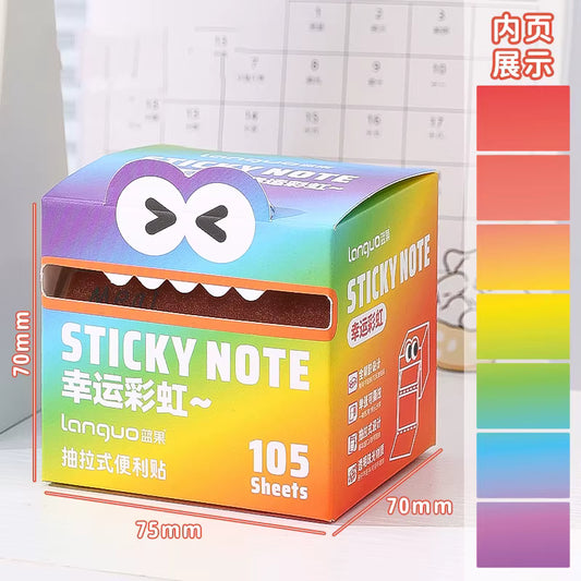 Pearlescent Rainbow Monster Pull-Out Sticky Notes