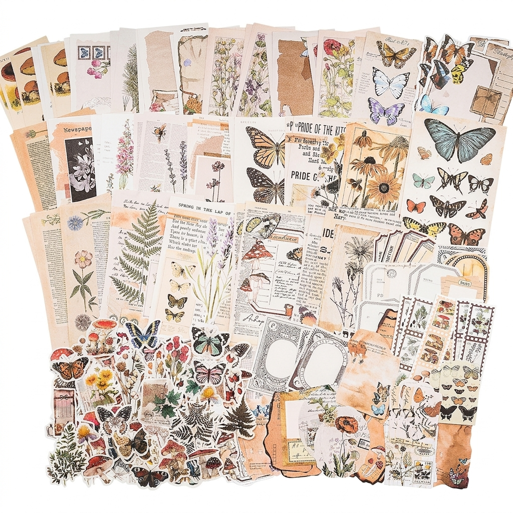 Vintage Junk Journal 200-Piece Pack