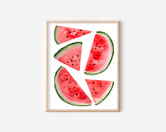 Watermelon Watercolor Art Print
