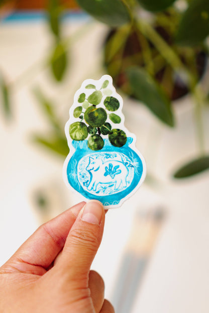 Year of the Pig + Pilea Sticker