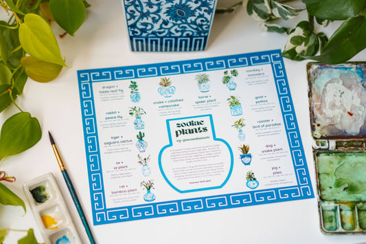 Chinese Zodiac Placemat Art Print