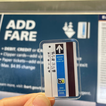 BART Paper Ticket | Acrylic Pin