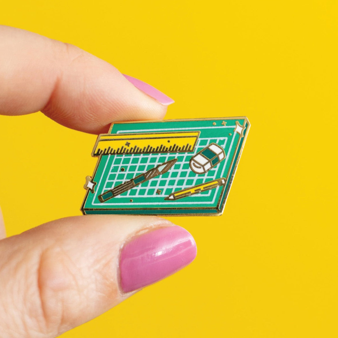 Cut and Create enamel pin