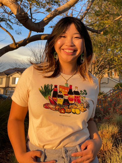 Have You Eaten Yet Asian Sauces Tan T-Shirt - Pre-Order for Select Sizes