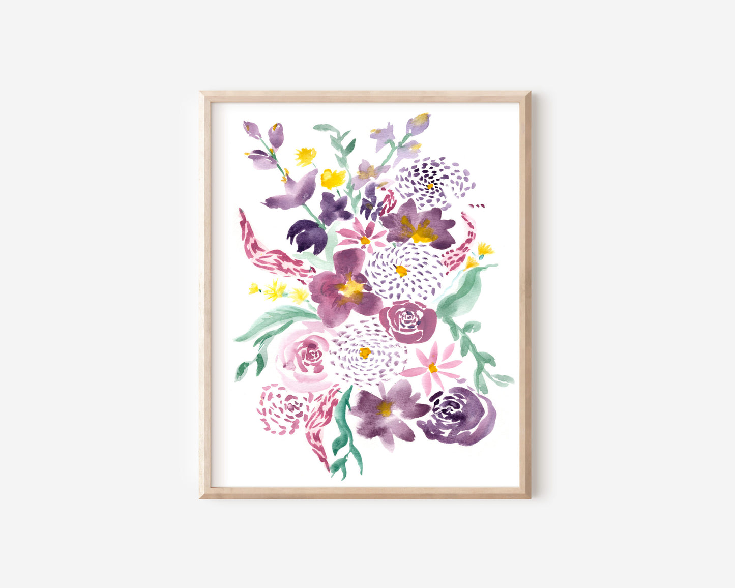 Watercolor Purple Flower